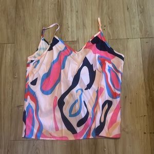 Shein VacayAll Over Print Twist Back Cami.